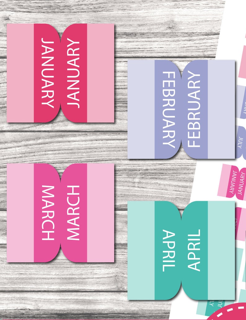 Passion Planner Large Monthly Tabs Passion Planner Printable Etsy