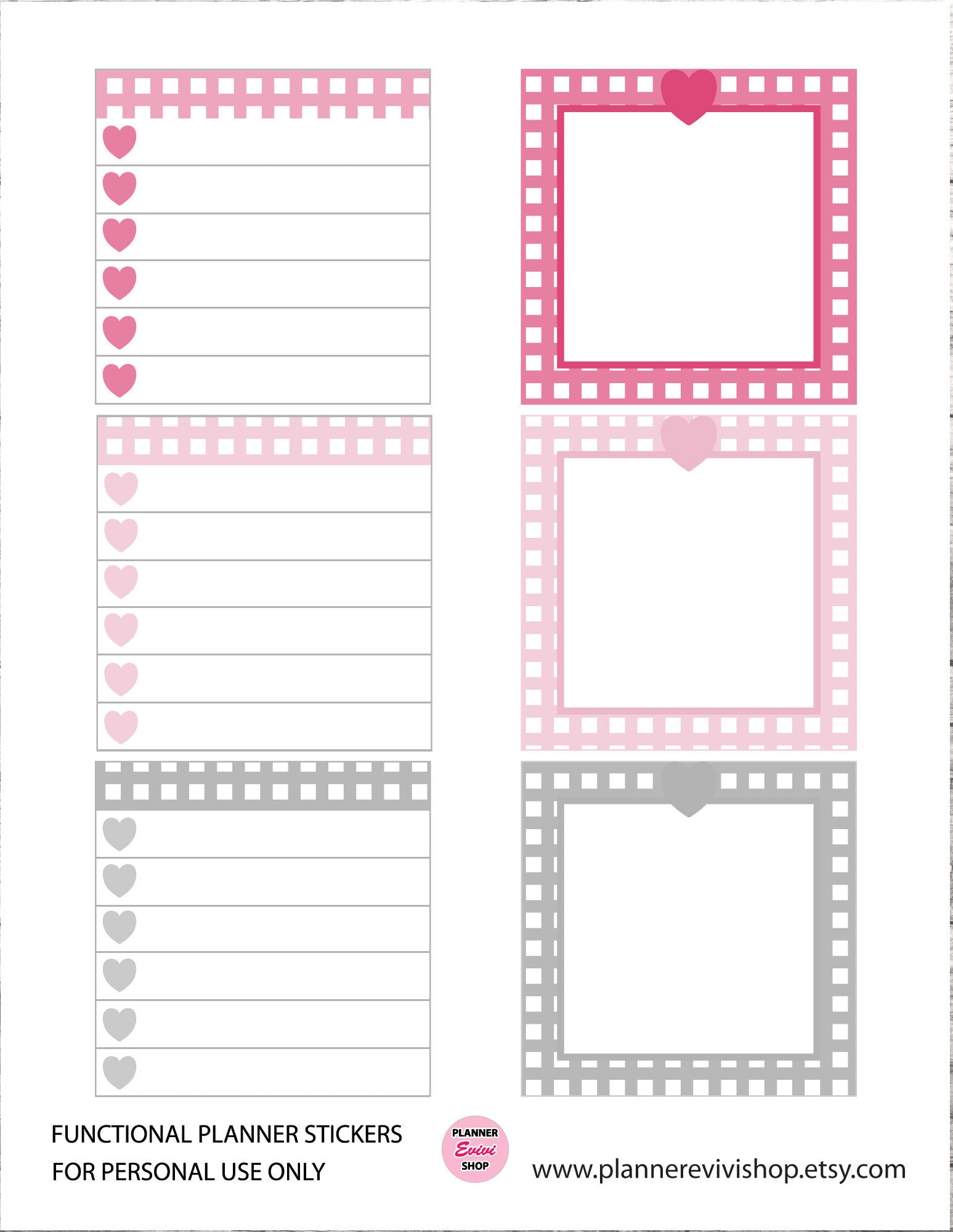 Printable Sticky Notes Printable Post It Notes, Planner Stickers