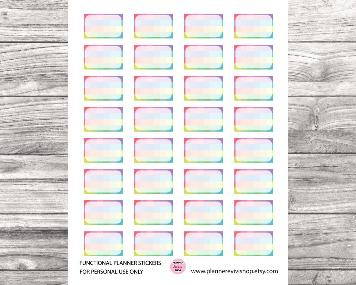 Erin Condren Full Boxes for Weekly Monthly Spread Printable Stickers ...