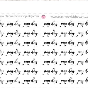 Pay Day Printable Planner Stickers, Budget Stickers for Journals ...