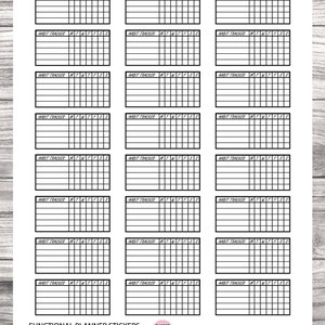 Hobonichi Weeks Habit Tracker,Printable planner stickers,Hobonichi Stickers,Water Tracker,Fitness Tracker,Vitamin Tracker,Digital Download