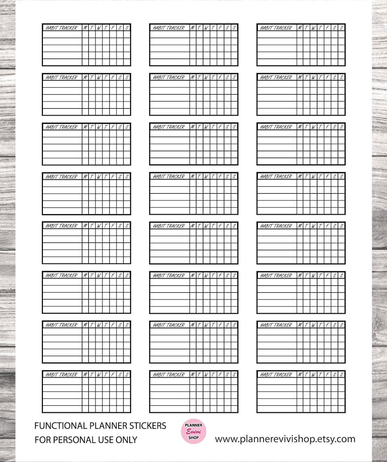 Hobonichi Weeks Habit Tracker,Printable planner stickers,Hobonichi Stickers,Water Tracker,Fitness Tracker,Vitamin Tracker,Digital Download