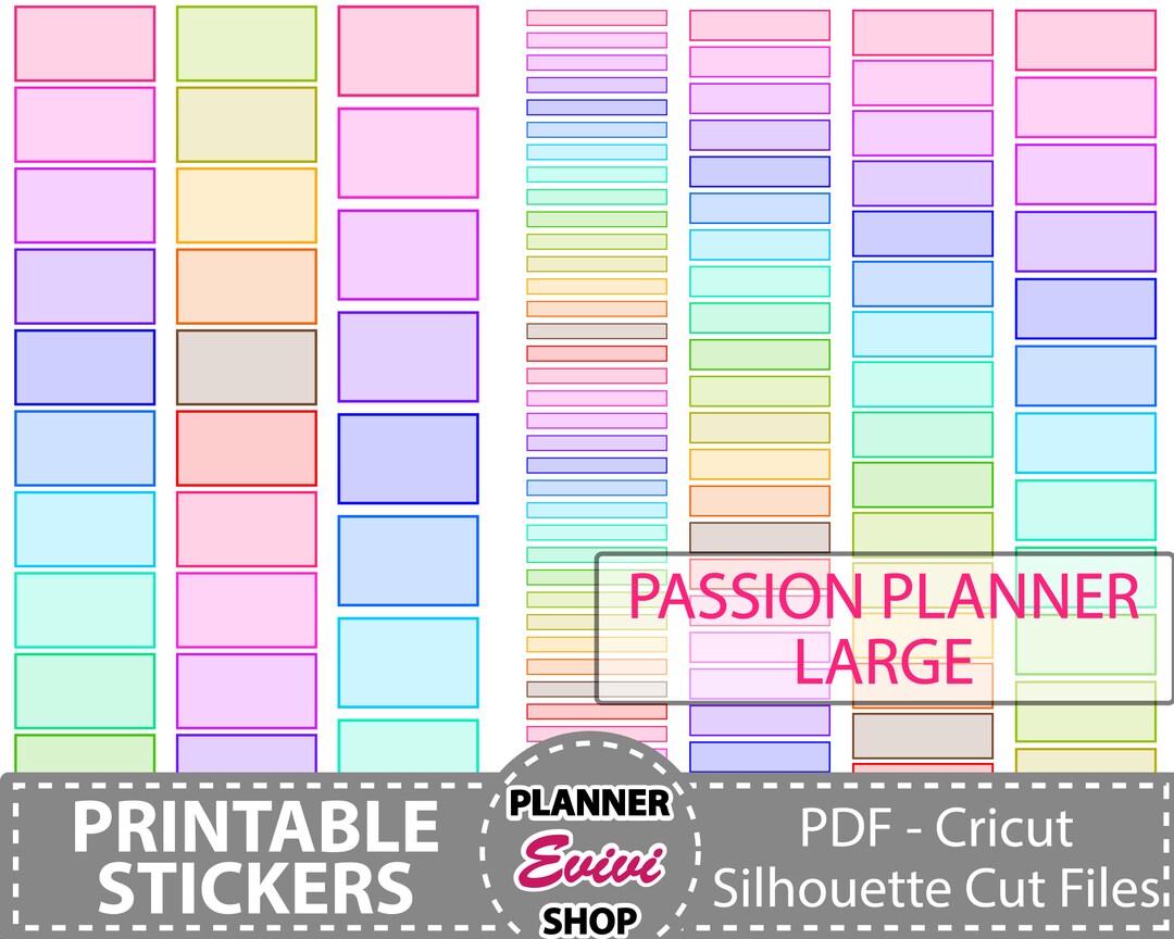 Passion Planner Sticker,printable Passion Planners Large Time Blocks-0. ...