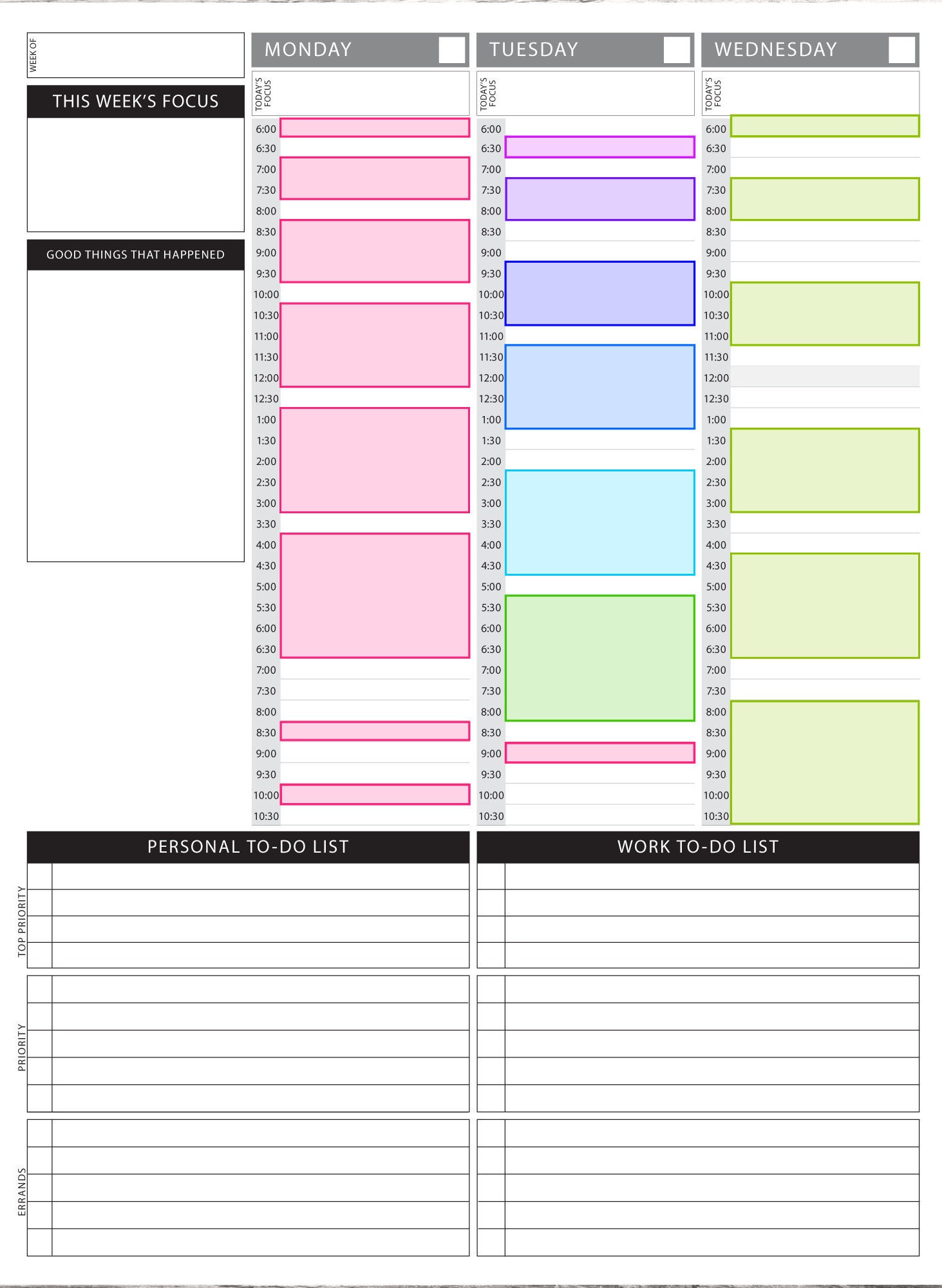 Passion Planner Sticker,printable Passion Planners Large Time Blocks-0. ...