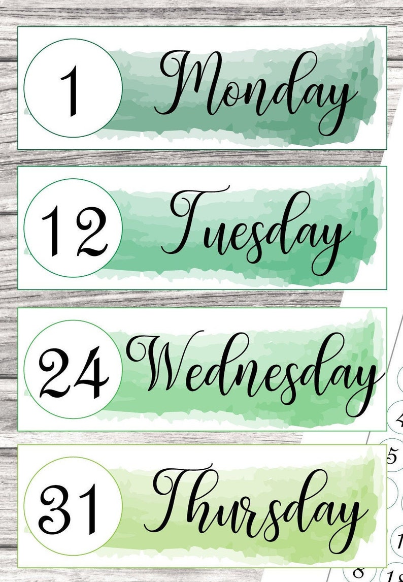 Date Cover Printable Planner Stickers, Erin Condren, Happy Planner ...