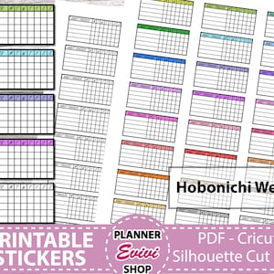 Hobonichi Weeks Habit Tracker,Printable planner stickers,Hobonichi Stickers,Water Tracker,Fitness Tracker,Vitamin Tracker,Digital Download