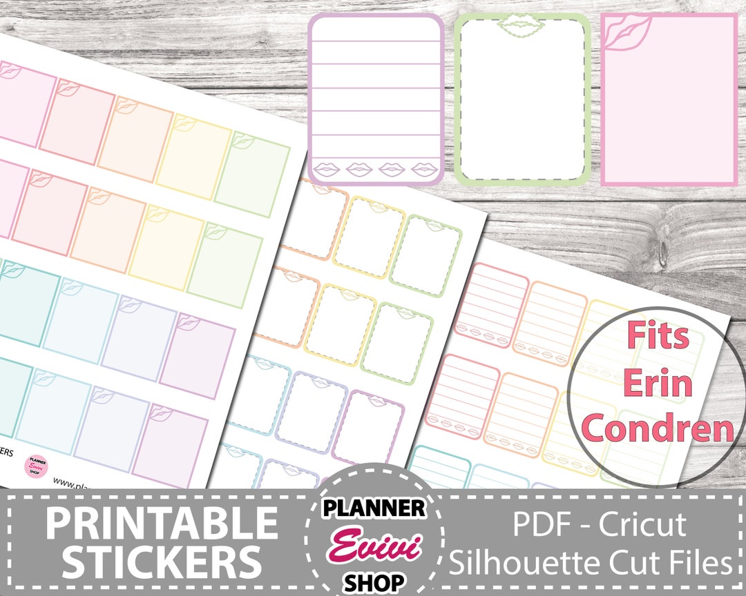 Full Boxes Fit the Erin Condren and Happy Planner Printable Stickers ...