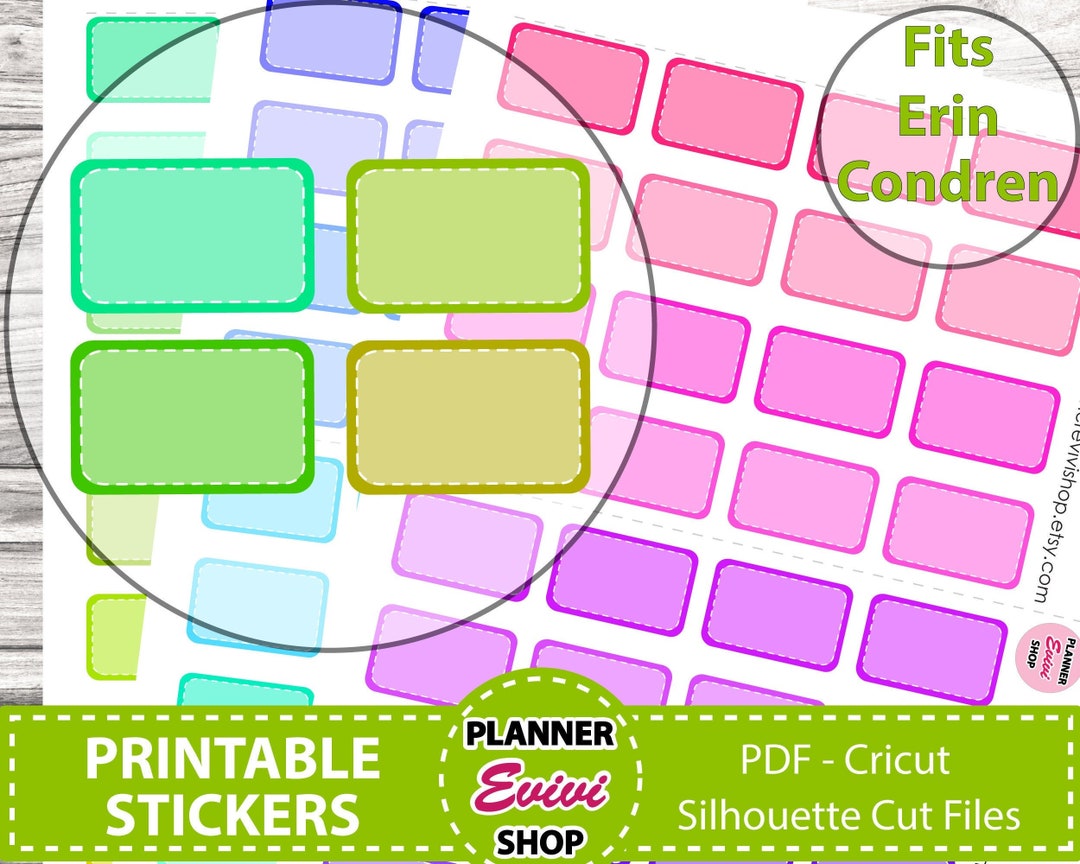 Half Box Printable Planner Stickers Erin Condren Life Planner Stickers ...
