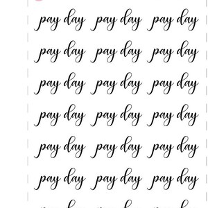 Pay Day Printable Planner Stickers, Budget Stickers for Journals ...
