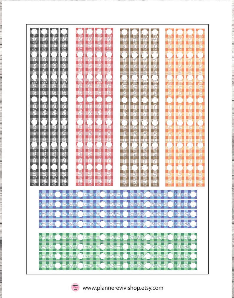 HOBONICHI Weeks Weekly Date Strips Hobonichi Weeks Printable - Etsy