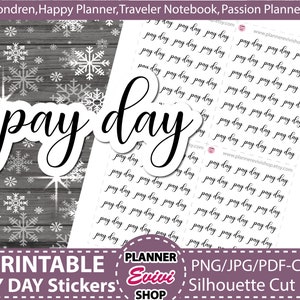 Pay Day Imprimable Planner Stickers, Budget Stickers pour les journaux, planificateurs, Erin Condren, Happy Planner, Hobonichi, scrapbook et plus encore! Payday
