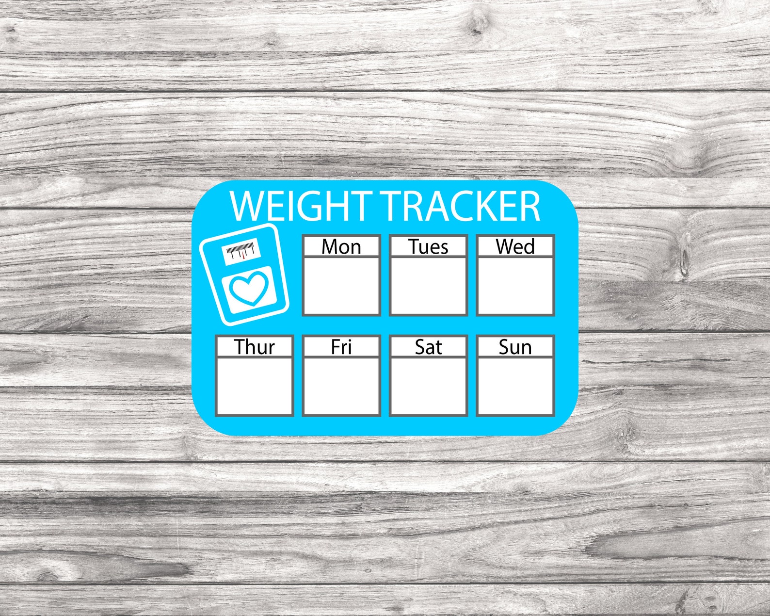 Happy Weekly Weight Tracker Label Reminder Tracker Cute Kawaii Planner ...