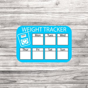 Happy Weekly Weight Tracker Label Reminder Tracker Cute Kawaii Planner ...