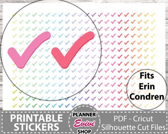Printable Mini Check mark Icons/Planner Stickers/Erin Condren/Happy Planner/Passion Planner/Travelers Notebook/Bullet Journal/Hobonichi/Cute