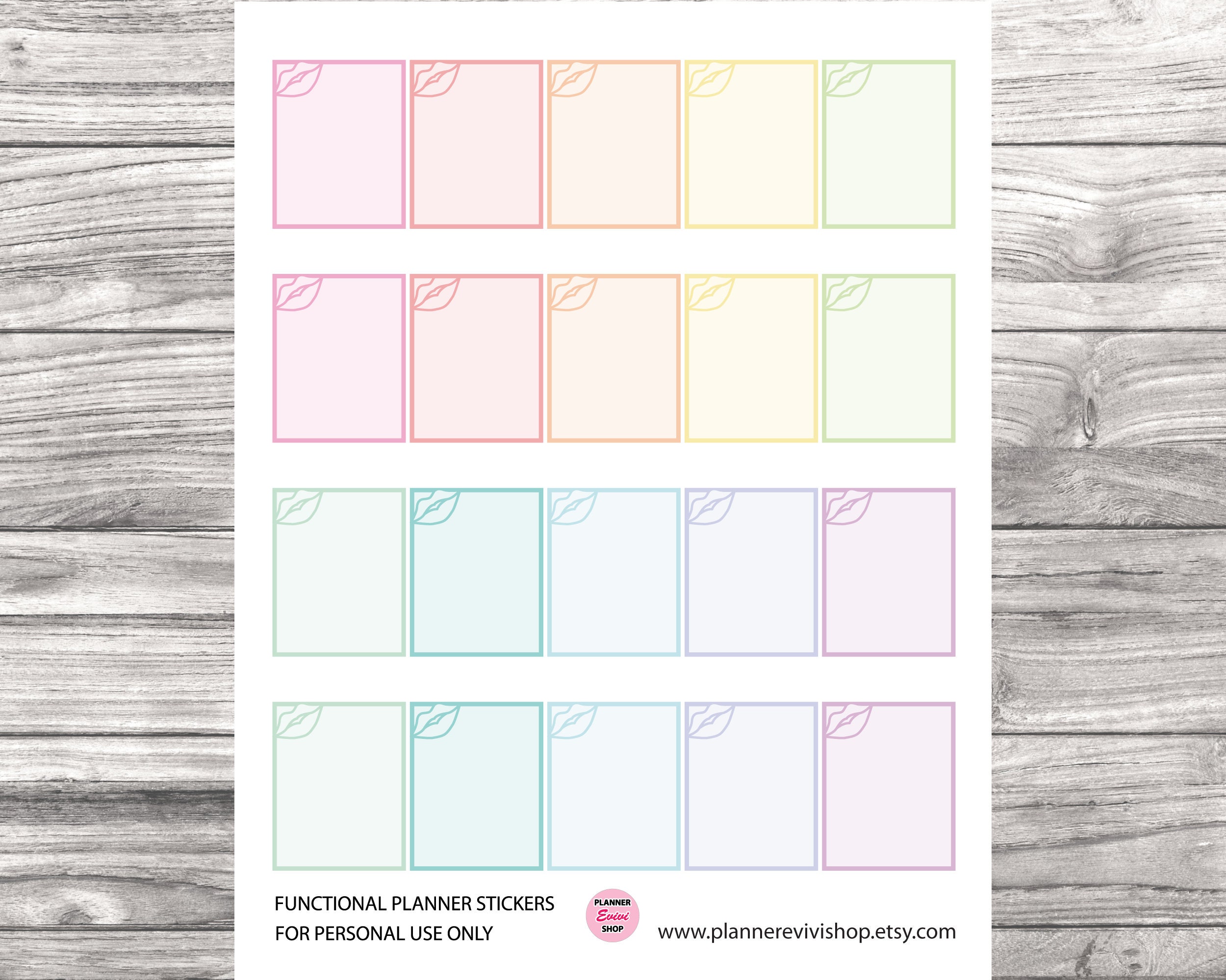 Full Boxes Fit the Erin Condren and Happy Planner Printable Stickers ...