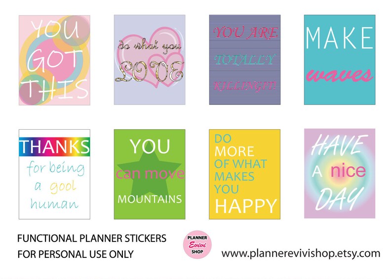 Printable Motivational Cards,affirmation cards,encouragement cards for Passion Planner Happy Planner Erin Condren Hobonichi ...etc, Bujo