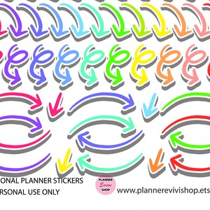 Hand Drawn Arrow Printable Planner Stickers/arrow Doodles Stickers/erin ...