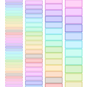 May include: A set of colorful planner stickers with a variety of pastel colors and rectangular shapes. The stickers are labeled "Passion Planner Large-Time Blocks" and "Functional Planner Stickers for Personal Use Only".