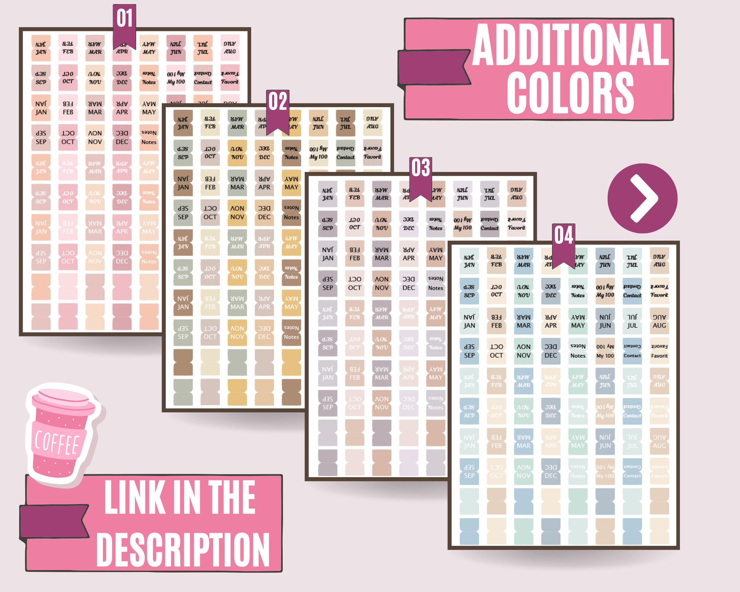 HOBONICHI Weeks Monthly Tabs, Hobonichi Weeks Printable Stickers ...