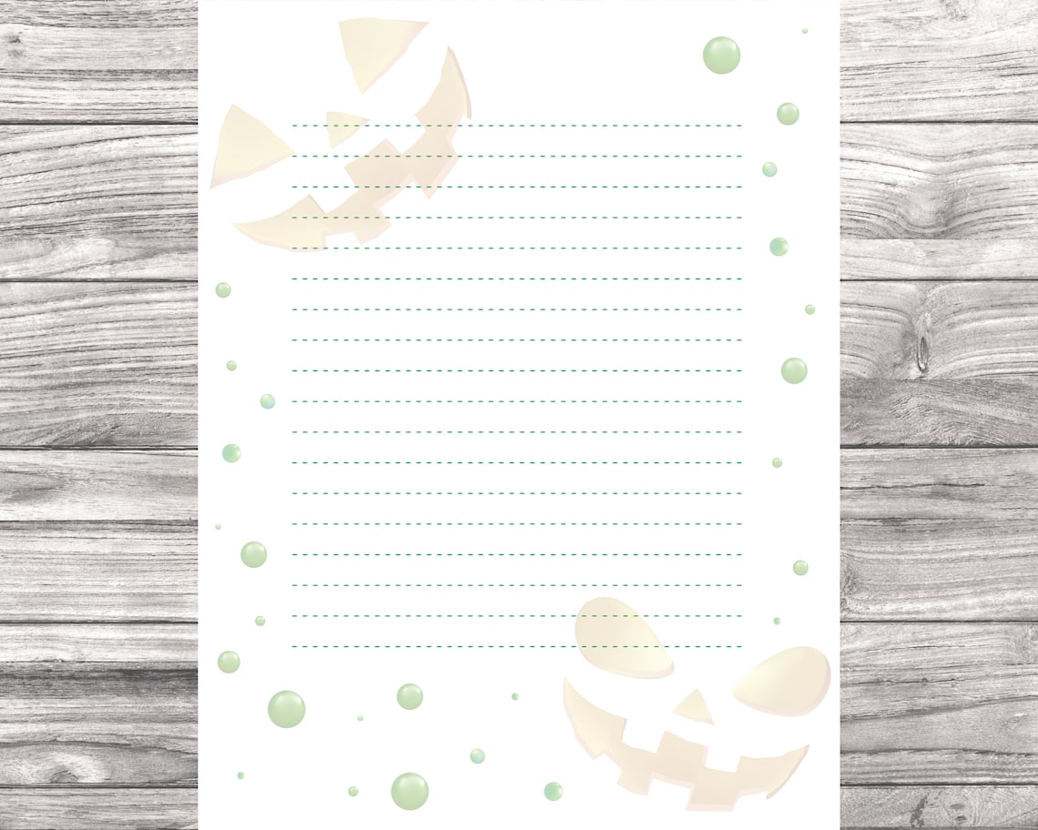 Printable Halloween Stationary/a4 Stationary/digital Paper Instant ...