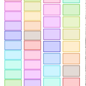 May include: A set of 18 colorful planner stickers with different colors and borders. The stickers are labeled "Passion Planner Large-Time Blocks-2". The text "Functional Planner Stickers for Personal Use Only" is at the bottom of the image. The text "Planner Evwi Shop" and "www.plannerevivishop.etsy.com" are also at the bottom of the image.