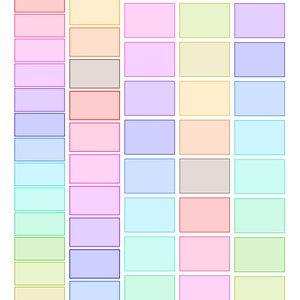 May include: A set of 18 colorful planner stickers with different pastel colors, including pink, blue, green, yellow, and beige. The stickers are rectangular and have a white outline. The text "PASSION PLANNER MEDIUM-TIME BLOCKS-2" is at the top of the image. The text "FUNCTIONAL PLANNER STICKERS FOR PERSONAL USE ONLY" is at the bottom of the image. The text "PLANNER Evivi SHOP" and "www.plannerevivishop.etsy.com" are also at the bottom of the image.