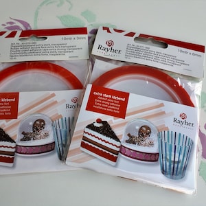 Doppelklebeband extra stark 6mm und 3mm , transparent, SB-Btl 10m für Glas Papier Holz Beton und Metall