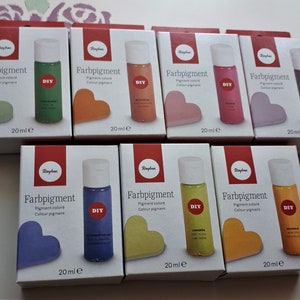 Farbpigment, ( keine Farbe) verschiedene Farben  PET Flasche, SB-Box 20ml zum Einfärben von Seife, Gips oder Raysin