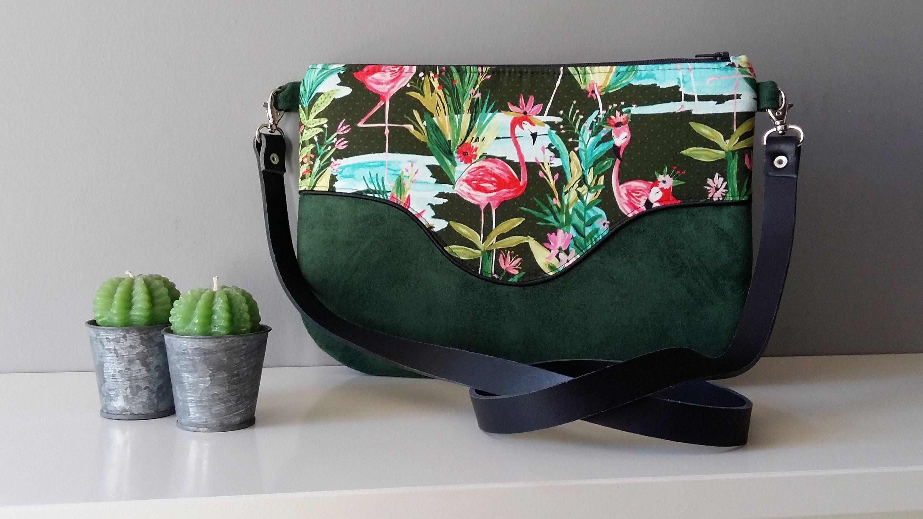 flamingo luggage strap