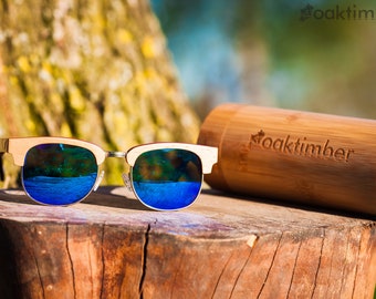 O17T Wooden Sunglasses/ Polarized Sunglasses/ Unisex Sunglasses/ Mens Gift/ Womens Gift/ Wood sunglasses/ Groomsmen Sunglasses/ Gift for him