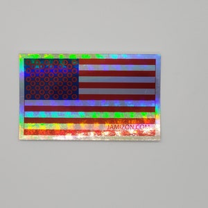 Donuts and Stripes Flag Holographic Sticker