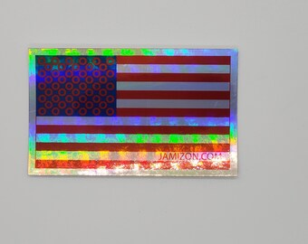Donuts and Stripes Flag Holographic Sticker