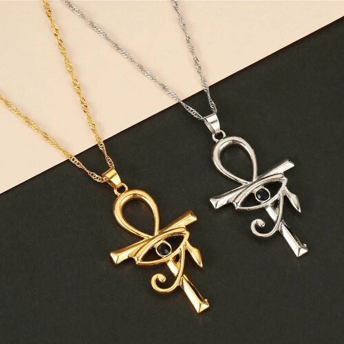 Ankh and Eye Key of Life Pendant. in 