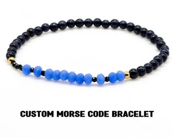Personalized Morse Code Bracelet: Hidden Message Friendship Jewelry