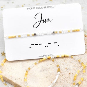 Personalized Morse Code Bracelet: Dainty Hidden Message Jewelry