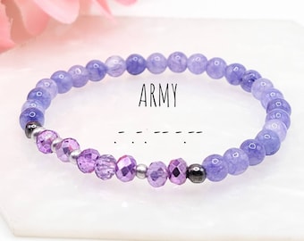 Army Fandom Morse Code Inspired Kpop Bead Bracelet Beaded Bracelet - Jewelry - Shine Dream Smile - Bracelet Set