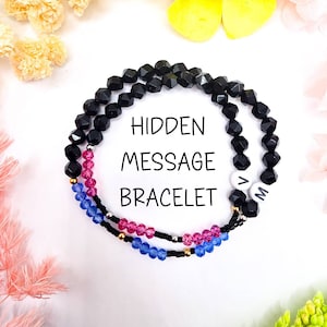 Custom Hidden Message Bracelet - Personalized Morse Code Bracelet - Secret Meaning Bracelet -Friendship Bracelet - Anniversary Birthday Gift