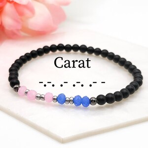 Seventeen Carat Morse Code Bracelet - KPOP Beaded Bracelet - Friendship Bead Bracelet - Gift for Her - Customized Jewelry