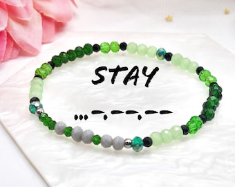 Stay Bracelet - Maniac Themed Color Bracelet - Morse Code Bead Bracelet - Kpop Bracelet - Hidden Message Bracelet - Kpop Jewelry