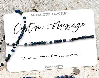 Custom Morse Code Bracelet: Personalized Hidden Message, Farewell Gift
