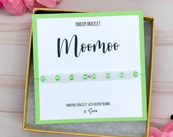 Moomoo Fandom Inspired Bracelet, KPOP Bracelet Bracelet, Gift for Moomoo, kpop Bracelet Christmas Present, Ship Next Day