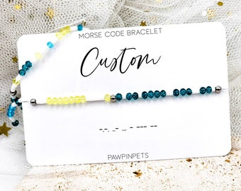 Custom Morse Code Bracelet - Hidden Message Bracelet - Personalized Secret Message - Farewell Gift - Frienship - Best Friend - Moving Away