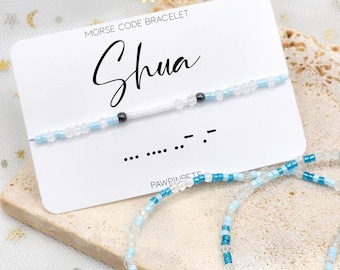 Personalized Kpop Morse Code Bracelet, Friendship KPOP Bracelet Jewelry, Hidden Message Bracelet - Carat Bias Beaded Bracelet