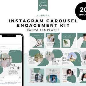 Aurora, Instagram Carousel Template, Instagram Post, Instagram Beiträge, Post Template, Canva Template, Instagram Feed, Instagram Branding