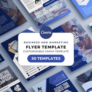 Business Flyer Canva Template, Customizable Marketing Design for Small Business, Editable Digital Download