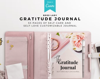 Gratitude Journal Planner, Happy Journal, Positive Inspiration, 30 Day Challenge, Happiness planner, Self Care, Fun journal, Affirmation