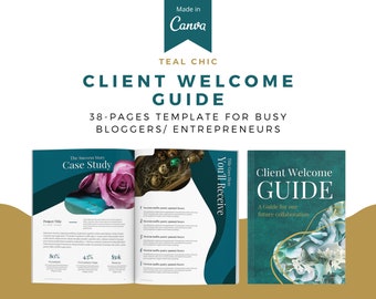 Teal Chic, Editable New Client Welcome Packet | Welcome Packet | Client Guide | Service Business | Welcome Pack | Welcome Guide