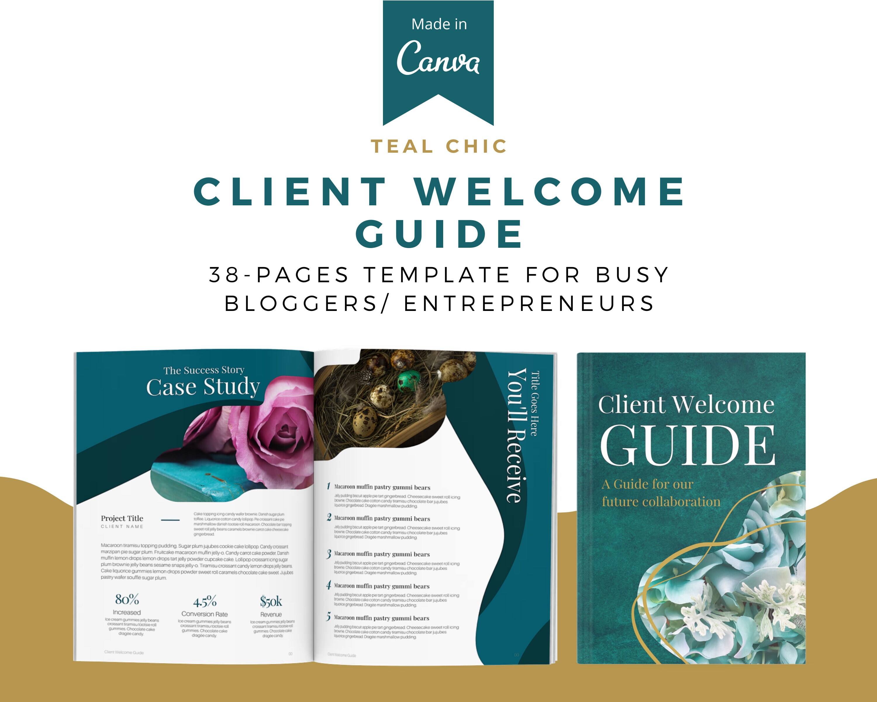 Teal Chic, Editable New Client Welcome Packet | Welcome Packet | Client ...