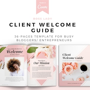 Boss Lady Editable New Client Welcome Packet | Welcome Packet | Client Guide | Service Business | Welcome Pack | Welcome Guide
