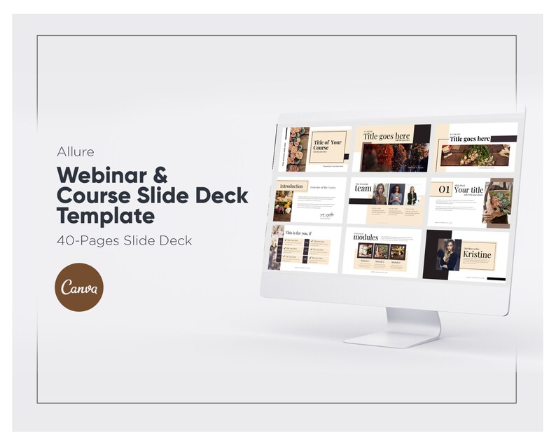 Allure 40 PAGE Course Creator inar Slide Deck Slide deck Etsy